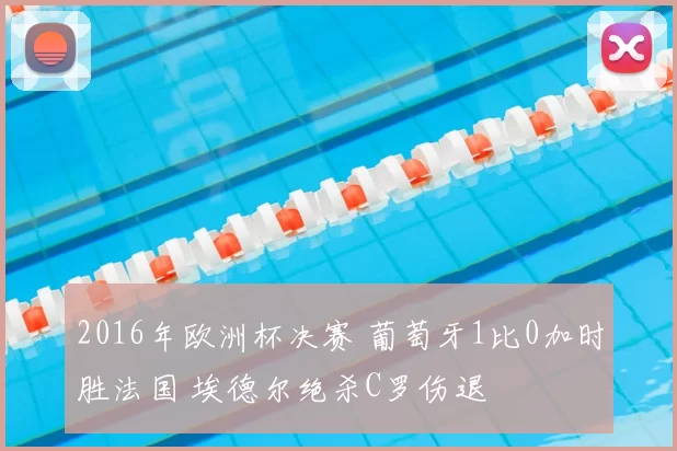 2016年欧洲杯决赛 葡萄牙1比0加时胜法国 埃德尔绝杀C罗伤退
